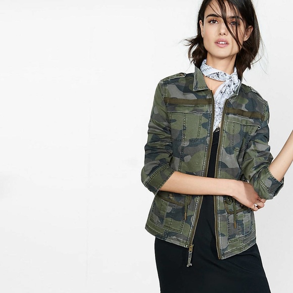 Express military inspired camo jacket NWT - Picture 1 of 15